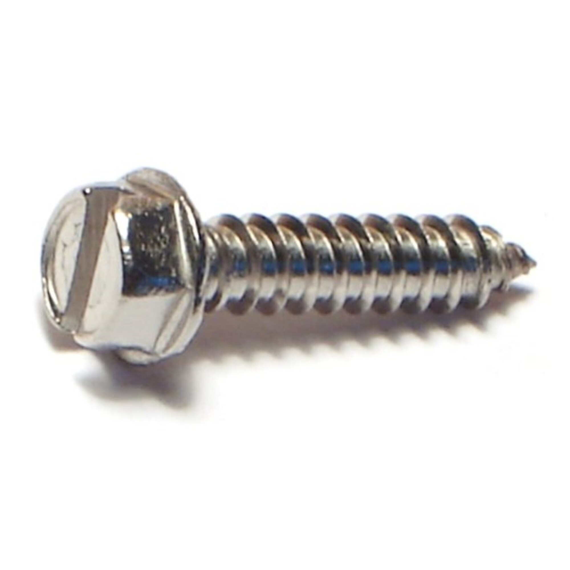 Midwest Fastener Slotted Hex Sheet Metal Screws - #8 x 3/4in., 18-8 Stainless Steel, 100 Pcs, Model# 08172